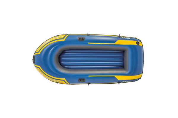 Intex 236cm Challenger 2 Inflatable Floating Sports Boat w Oars Paddles 14y+