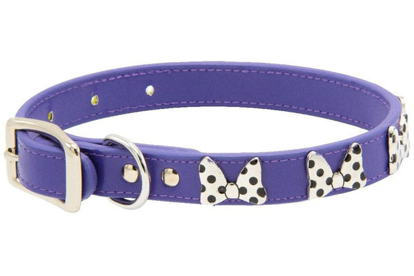 Disney: Minnie Mouse Bow Vegan Leather Dog Collar - X-Small (0.97cm Wide)