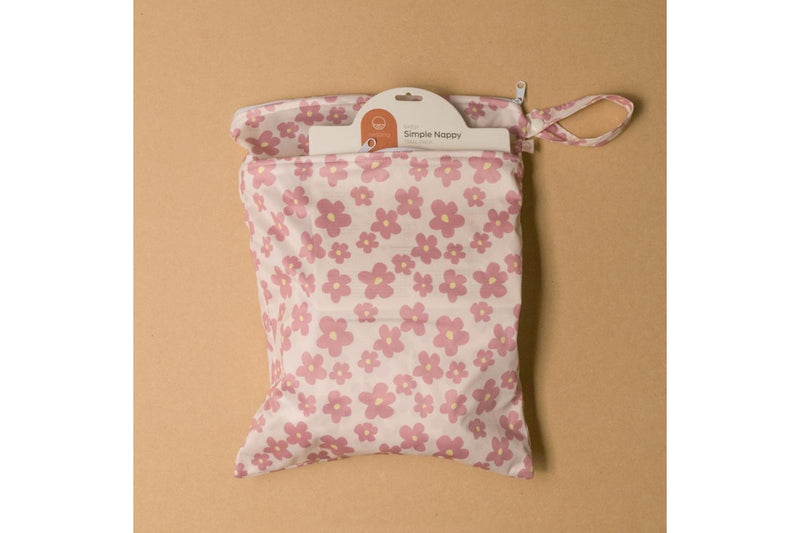 Nestling: Double Pocket Wet Bag - Pink Ditsy