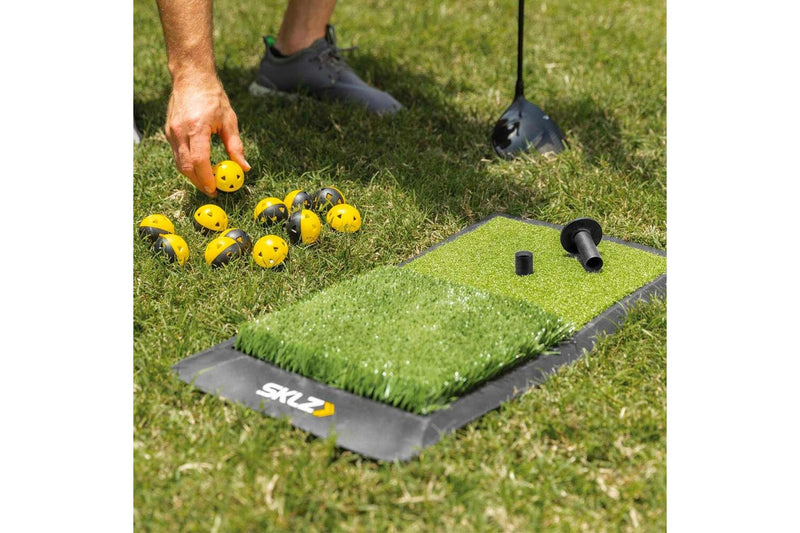 SKLZ Home Driving Range Outdoor Golf Net Golf Balls Tee Launch Pad Training Kit