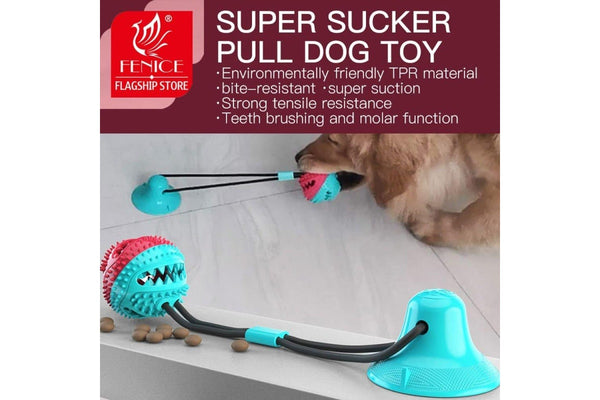 Dog Toys Pet Puppy Interactive Suction Cup Push Tpr Ball Toys Molar Bite Toy Elastic Ropes