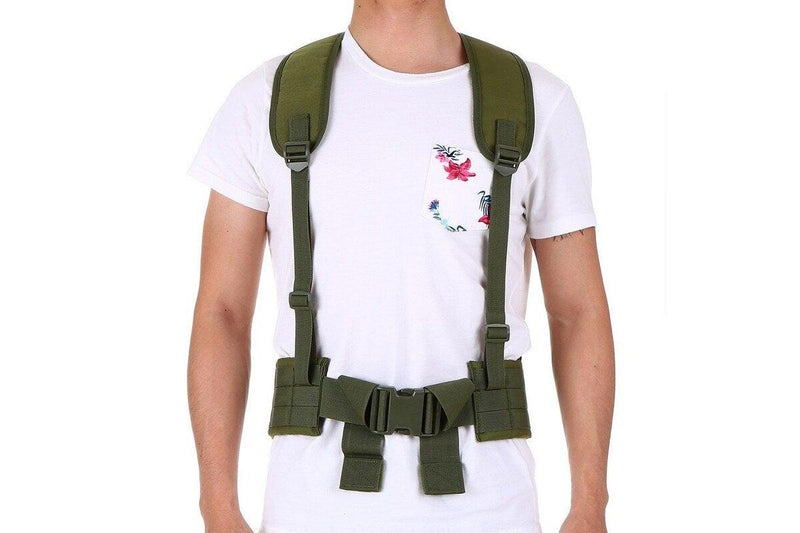 H Harness Multicam Gear Suspenders Vest Army Green - Standard - Set Of 1