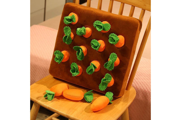 4 Sets of Carrot Plush Toy Snuffle Mat Anti Boredom Dog Puppy Toys - Carrot