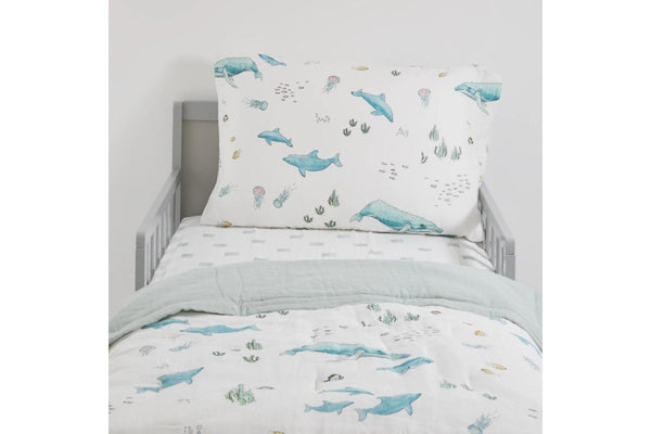 Little Unicorn: Toddler Bedding Set - Whales