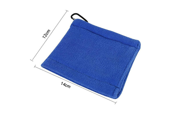 Wet And Dry Used Golf Cleaning Terry Towel With Hook Blue