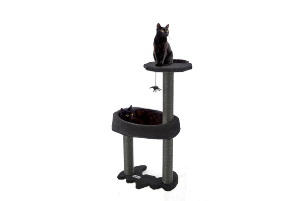 Zoomies Gothic Black - Medium Cat Scratching Post Tree - 78cm