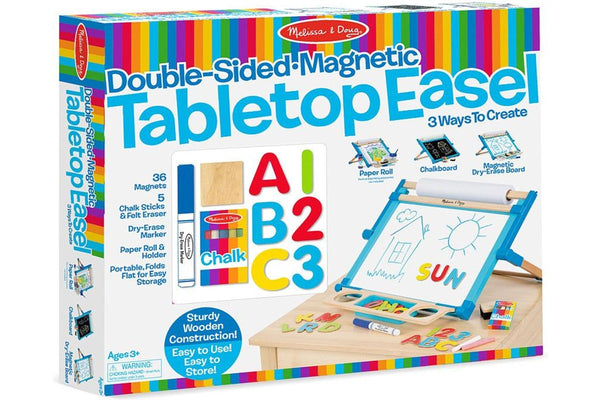 Melissa & Doug: Double-Sided Magnetic Tabletop Easel