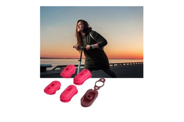 Electric Charging Port Cover Dust Plug Scooter Parts Silicone Case For Xiaomi M365 Rose Red