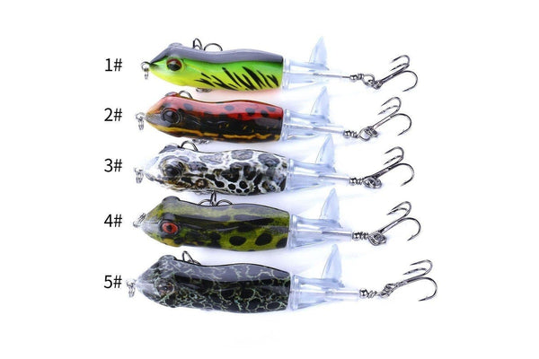 9.5cm/11g Frog Water Tartr Wood Bait For Sub Propeller Fishing