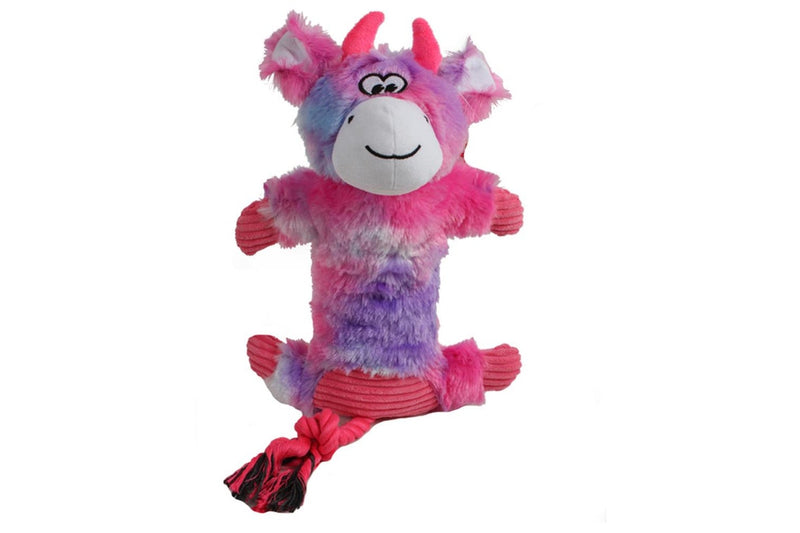 2x Pro Pet 30cm Squeaky Soft Plush Monkey Dog Toy Interactive Squeaker Violet