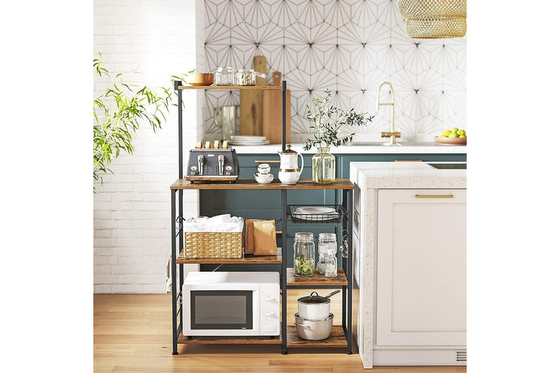 Vasagle Baker's Rack with Shelves - Rustic Brown