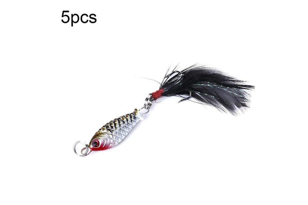 5 Piece Small Iron Plate Freshwater Bait 2.5cm 4g