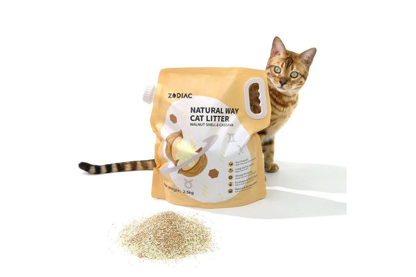 Zodiac Natural Way Walnut Shell & Cassava Cat Litter 2.5Kgx4 - One Size