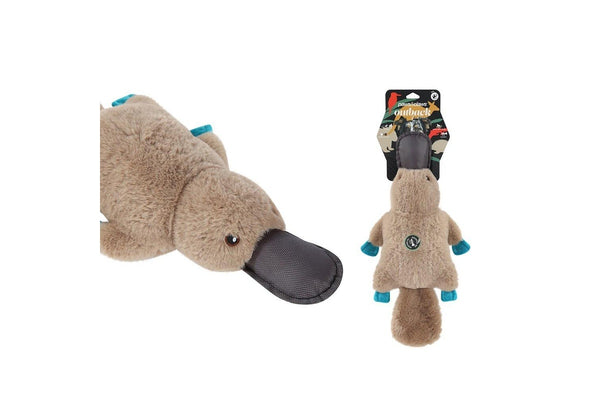 2x Paws & Claws Outback Buddies Platypus Interactive Pet Dog Toy w Squeaker