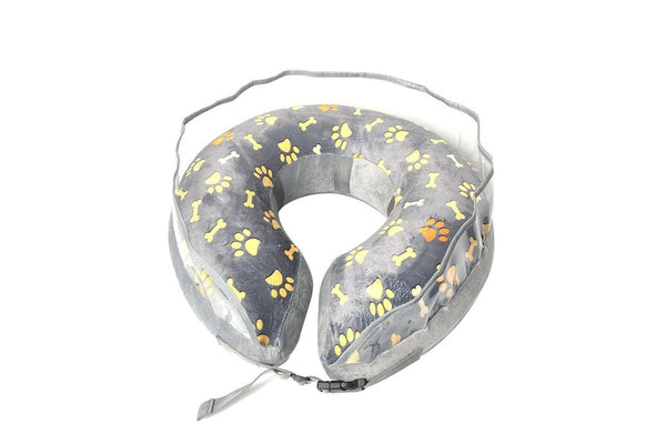 Soft Inflatable Pet Dog Cone Collar Anti Licking Scratching Gray