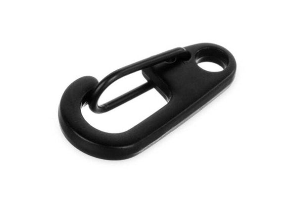 10Pcs D2 Zinc Alloy Carabiner Black - Standard