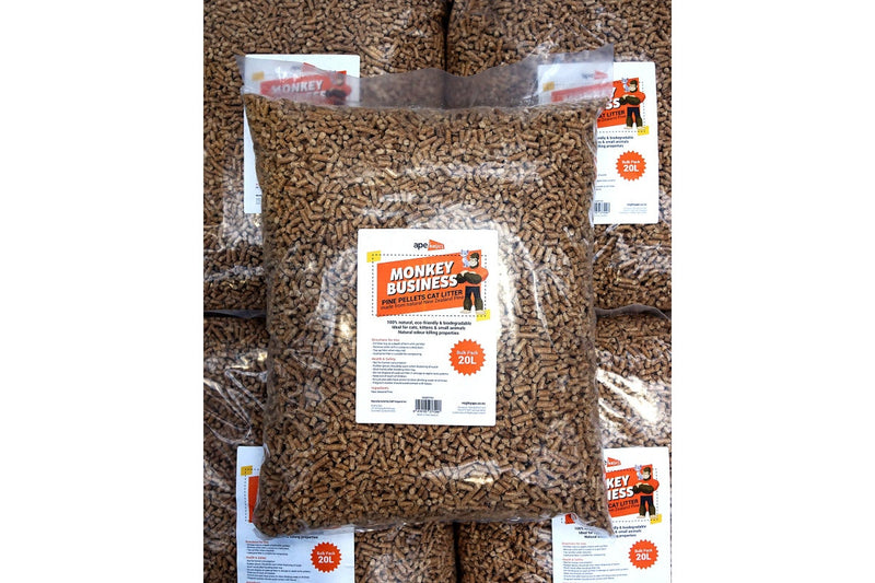 Monkey Business Cat Litter - Pine Pellets (20L)