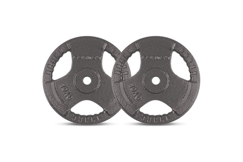 Cortex 10Kg Tri-Grip Standard Plates 25Mm Pair - One Size