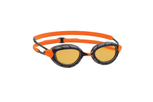 Zoggs Unisex Adult Predator 2024 Swimming Goggles (Polar Grey/Orange) (One Size)