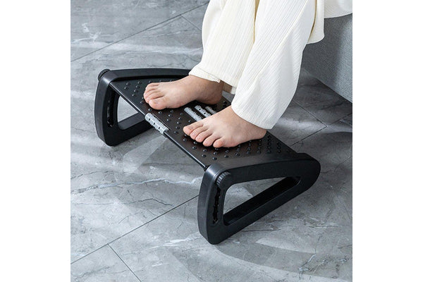 Foot Rest with Massage Roller Adjustable Height Footrest Non Slip Foot Stool for Office Home