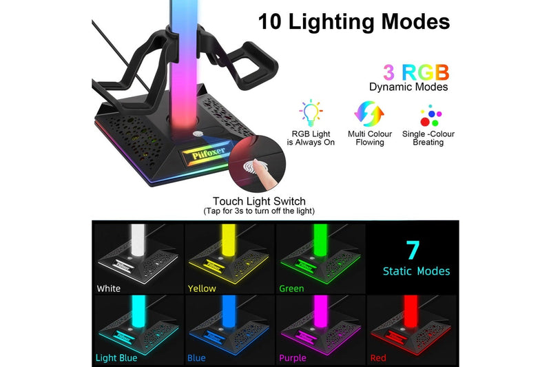 Gaming RGB Controller and Headset Stand - NZ Stock