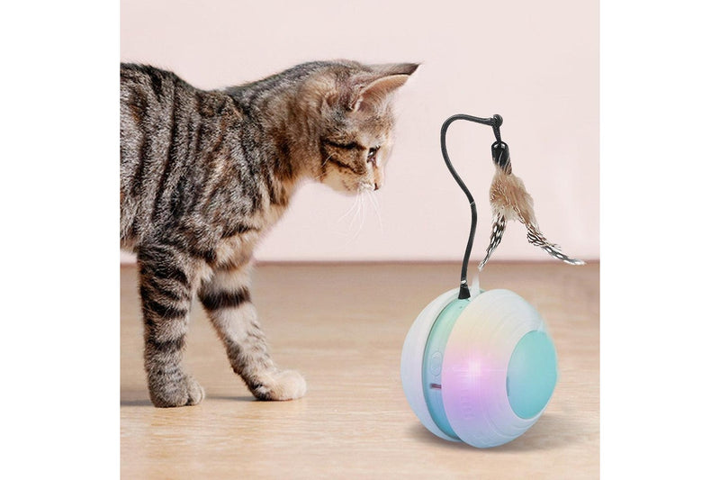 Interactive Cat Toys Ball Automatic Cat Toys For Indoor With LED Light Pet Sound Toys