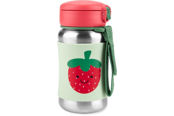 Skip Hop: Spark Style Stainless Steel Straw Bottle - Strawberry