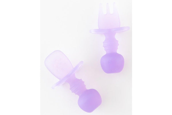 Bumkins: Jelly Silicone Chewtensils - Purple Jelly