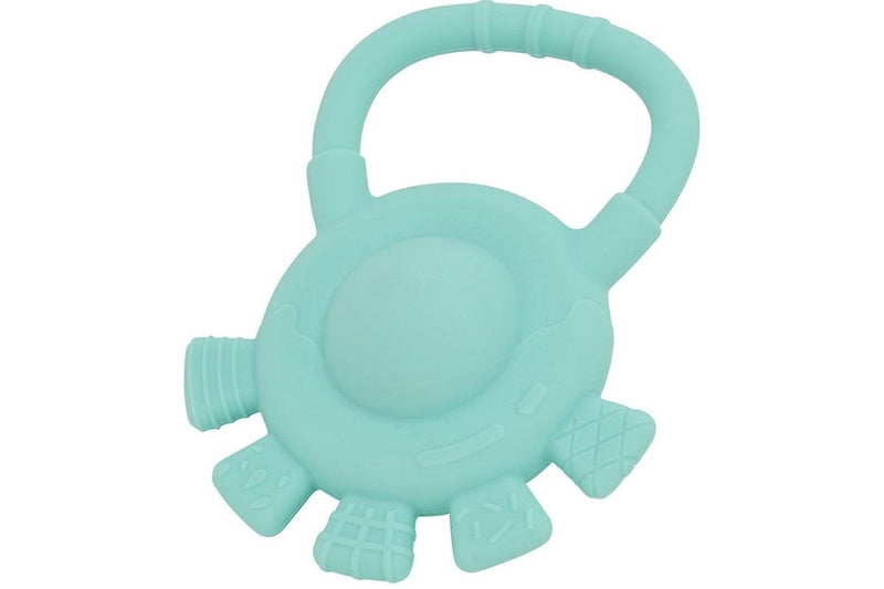 Annabel Trends: Silicone Hand Rattle - Aqua