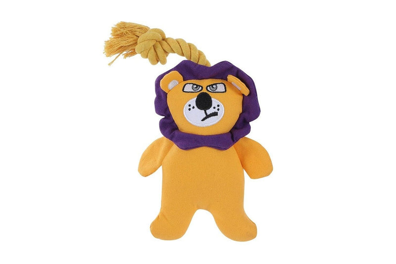 Paws & Claws 36cm Rascal Canvas Lion Tugger Pet Interactive Play Toy w Squeaker