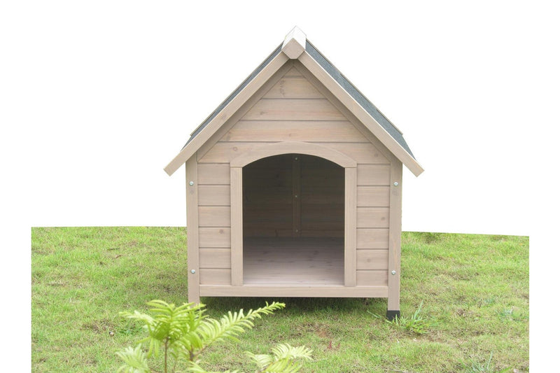 Solid Wood Outdoor Dog House Kennel - Medium