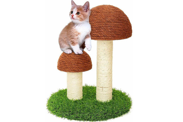 Scratching Post & Climbing Frame - Mushrooms (Brown)