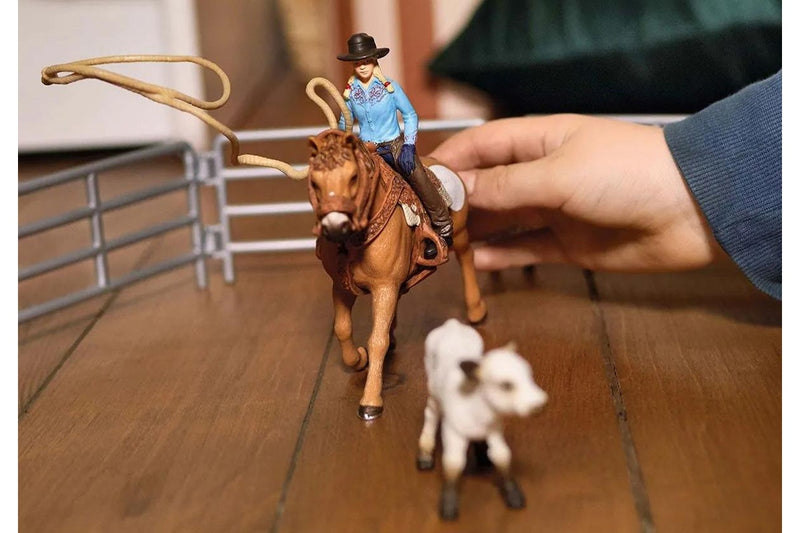 Schleich - Cowgirl Team Roping Fun