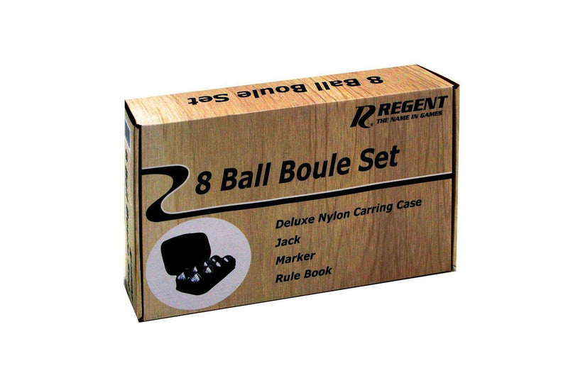 Regent Outdoor Garden Game 8-Ball Lawn Bowls Bocce Boules Set w Carry Case