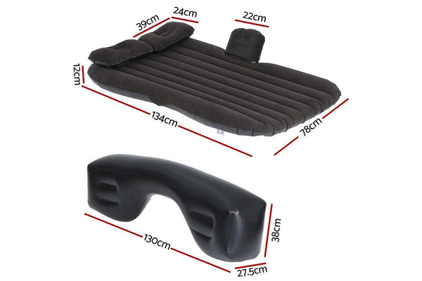 Weisshorn Car Mattress 134X78 Inflatable Suv Back Seat Camping Bed Black - One Size