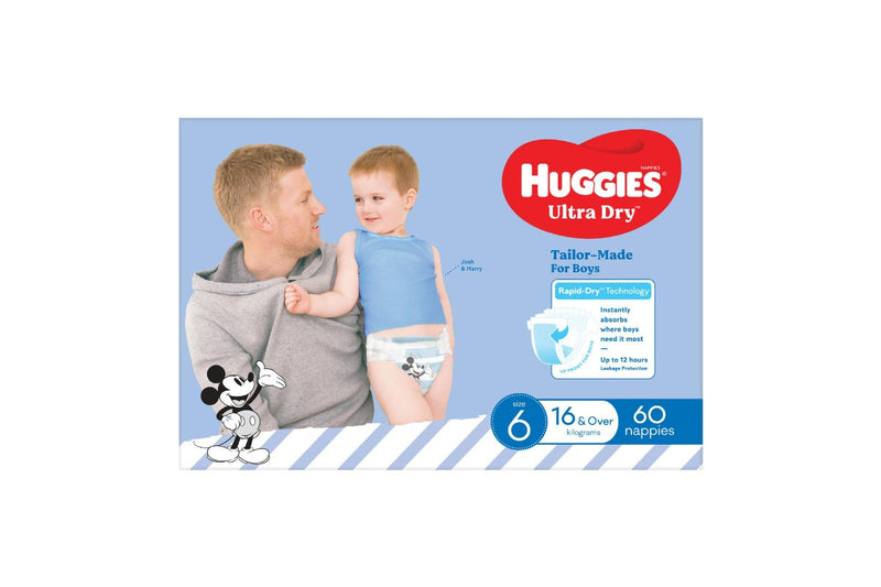 Huggies Ultra Dry Boys Nappies Jumbo Pack - Size 6