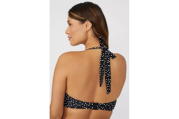 Gorgeous Womens/Ladies Spotted Non-Padded Bikini Top (Monochrome) (32GG)