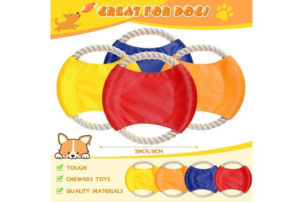 Bite-resistant Durable Cotton Flying Discs Dog Rope Toy For Large Medium Small Pet