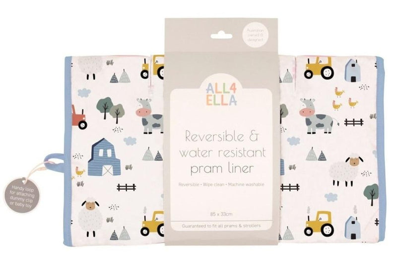 All4Ella: Pram Liner - Barnyard