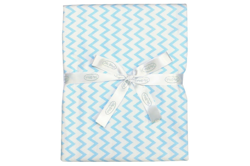 Silly Billyz: Jersey Swaddle Blanket - Blue Chevron