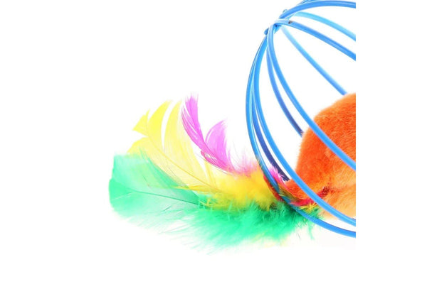 Colourful Feather Mouse Toy For Cats 6cm