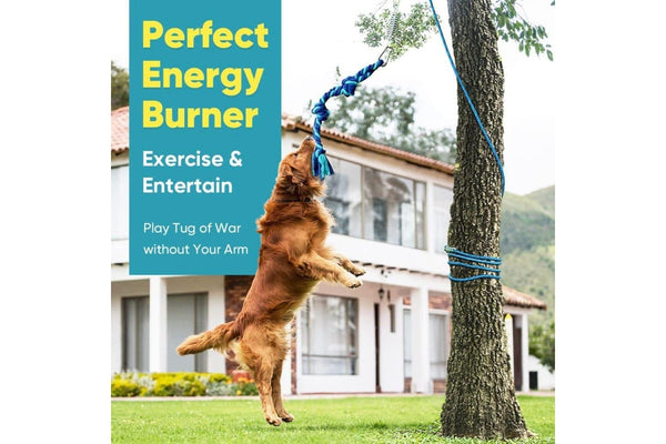 Durable Muscle Builder Exercise Spring Pole Tree Tug Dog Toy Reduce Boredom