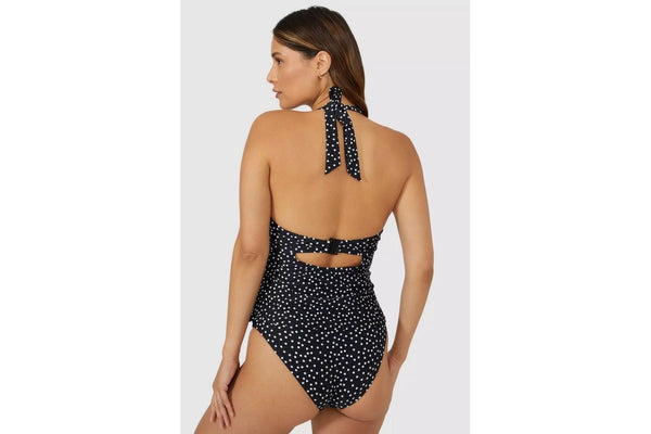 Gorgeous Womens/Ladies Spotted Non-Padded Tankini Top (Monochrome) (34E)