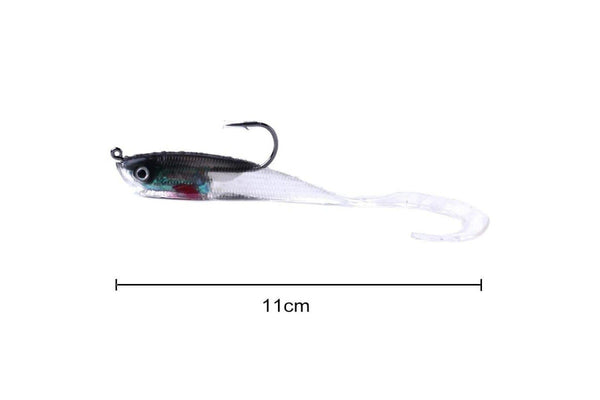 5 Piece 11cm/16g Soft Fish Lure Set For Sea Bass Fishing