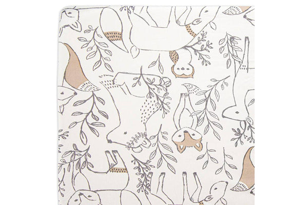 Crane Baby: Crib Fitted Sheet - Ezra Woodland (80 x 40cm)