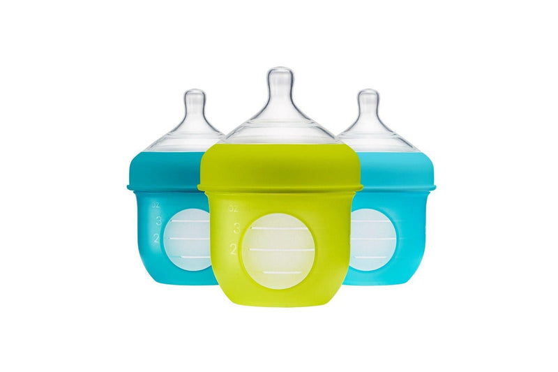 Boon: Nursh Silicone Pouch Bottles 3pk - Blue (4oz)