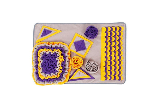 Washable Fleece Dog Snuffle Mat (Orange)