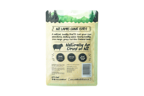 Wild at Heart: Air Dried Lamb Lung Bites - Dog Treat (80g)