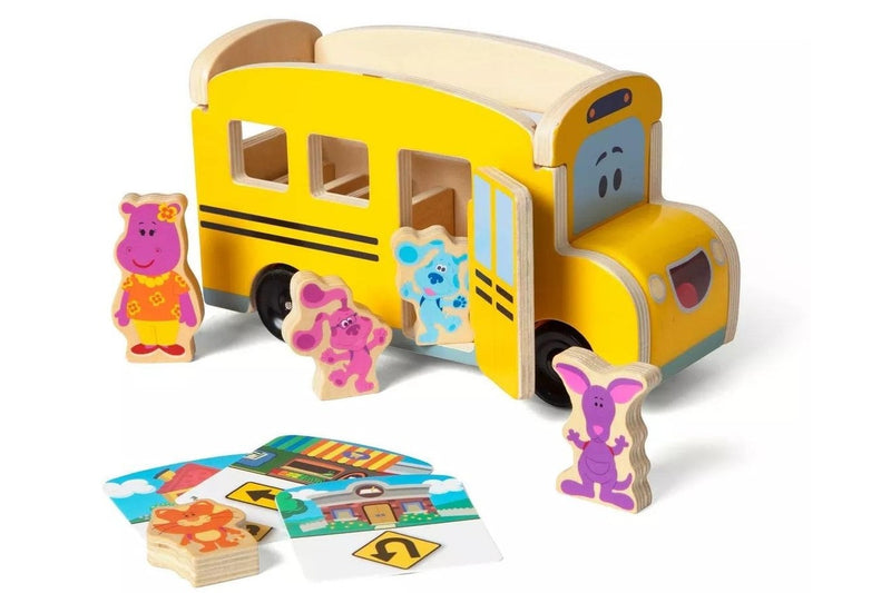 Blues Clues & You! Wooden Pull-Back School Bus