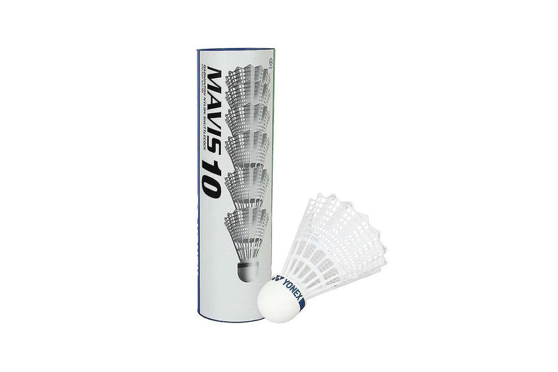 Yonex Mavis 10 Shuttlecock (Pack of 6) (White) (One Size)